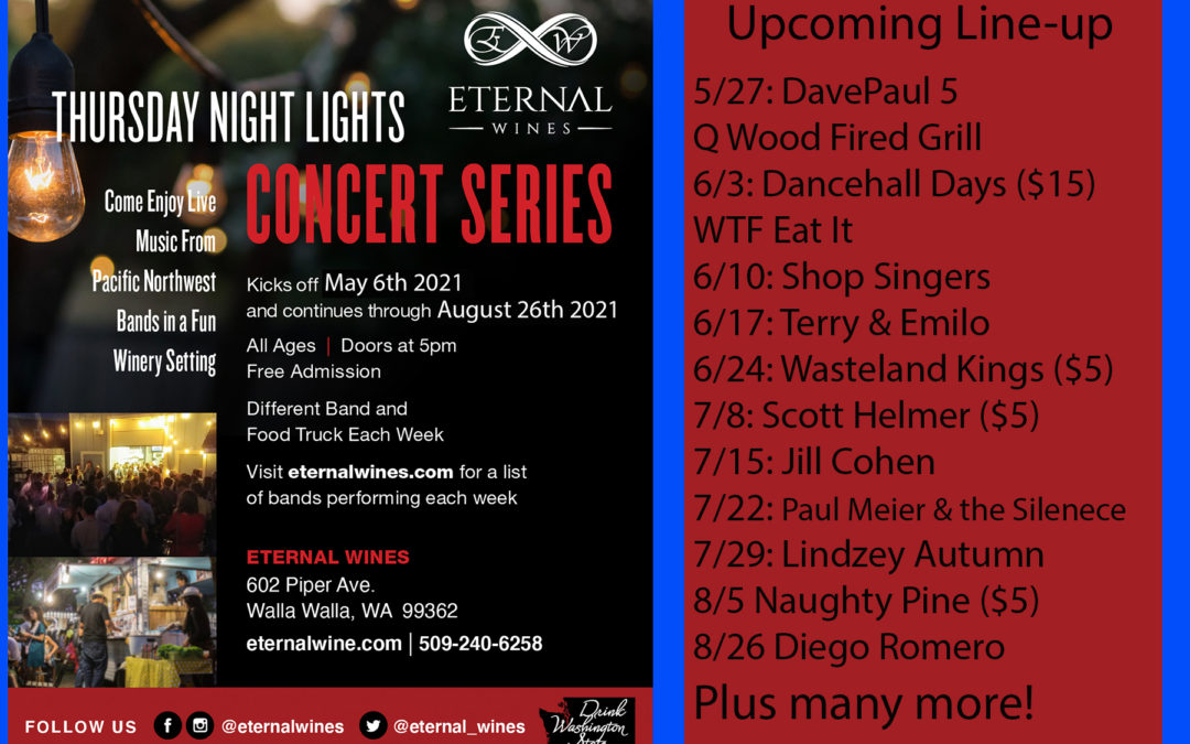 Thursday Night Lights lineup, open 7 days a week
