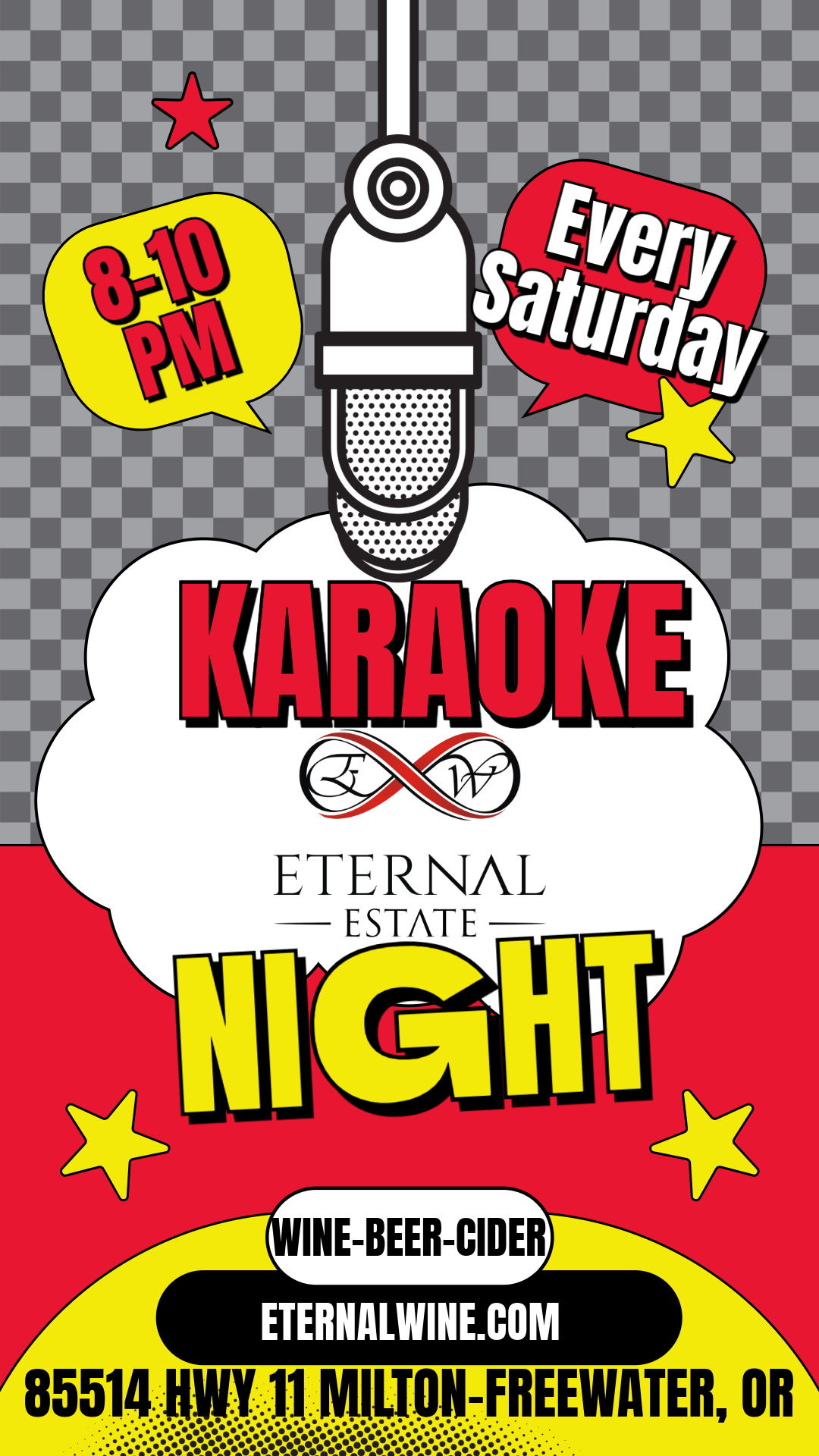 Beats & Bites concert & food truck series in Walla Walla, WA. Eternal Wines